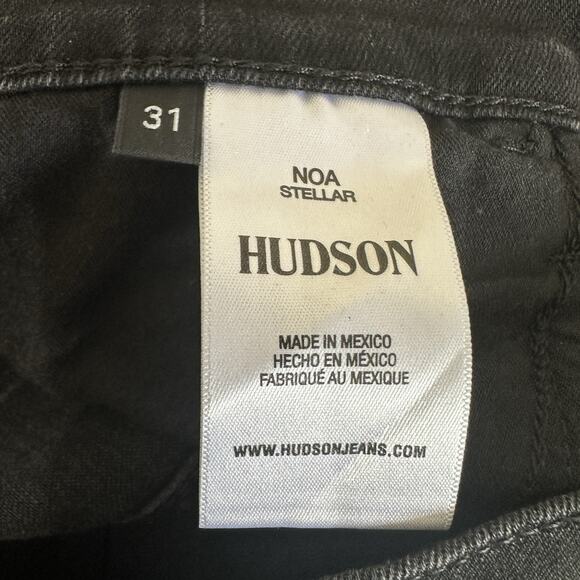 Hudson Jeans Women Size 31 Noa Stellar High Rise Straight Crop Black Wash - Picture 9 of 11